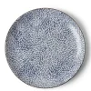 MIYA Company Aizome Mums Blue and White Ceramic 10 inch plates.  Made in Japan. Outlet