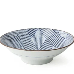 MIYA Company Aizome Shima Serving Bowl - the perfect gift available at Miya Online