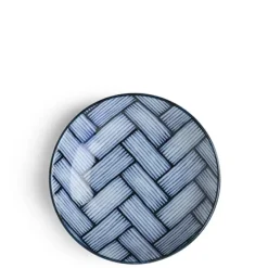 MIYA Company Ajiromon Blue and White Basketweave Design Collection Made in Japan Available At Miya.