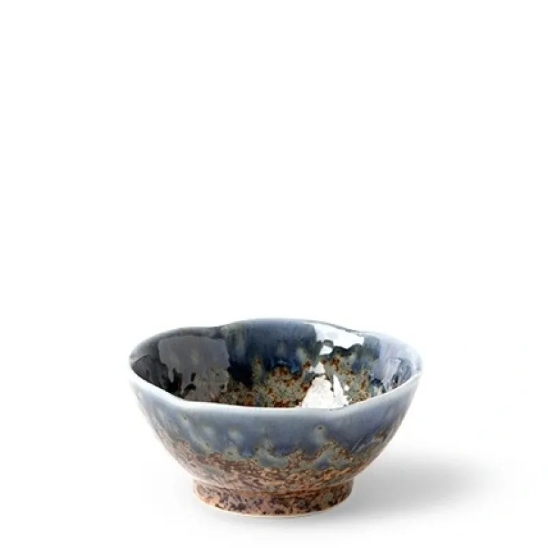 MIYA Company Aoi Nagashi Blue & Brown Collection Ceramic Tableware Made in Japan available at Miya. Hot