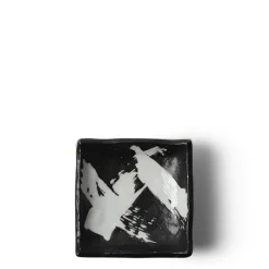 MIYA Company Black & White Brush Sauce Dish Clearance