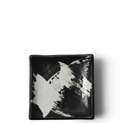 MIYA Company Black & White Brush Small Plate Online