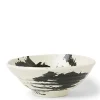 MIYA Company Black Brush Stroke Design Ceramic Everyday Bowls made in Japan available at Miya. Best