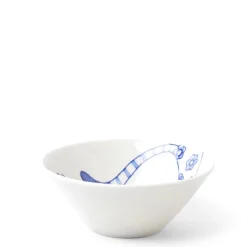 MIYA Company Blue & White Cat 4.5" Rice Bowl Discount