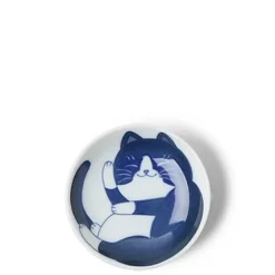 MIYA Company Blue & White Cat Themed Tableware Made in Japan Available at Miya. Clearance