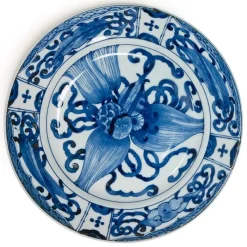 MIYA Company Blue & White 9.25" Plate - Takara Zukushi Best