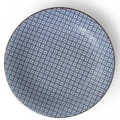 MIYA Company Blue & White Stitch 11" Plate Sale