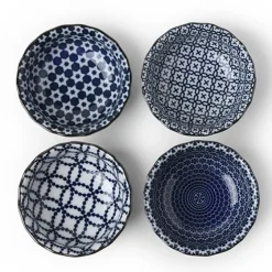 MIYA Company Blue and white ceramic sauce dish set made in Japan available at Miya! Online