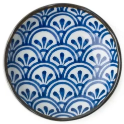MIYA Company Blue and white ceramic sauce dish made in Japan available at Miya! Hot