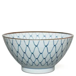 MIYA Company Blue and White Sansui Landscape 7" Ramen Noodle Bowl from Japan available at Miya Sale