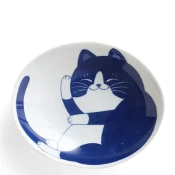 MIYA Company Blue Cats grace these fun tableware pieces made in Japan available at Miya. Sale
