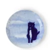 MIYA Company Blue Cat Sitting Plate Sale