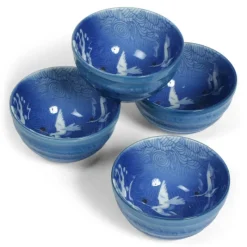 MIYA Company Blue Cranes Bowl Set at Miya Outlet