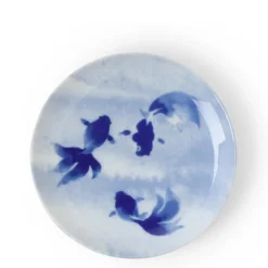 MIYA Company Blue Fish Swimming Plate Outlet