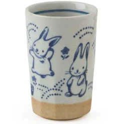 MIYA Company Blue  Rabbits Cup 9 Oz. New