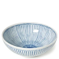 MIYA Company Blue Stripes 8.25" Bowl Online