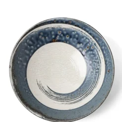 MIYA Company Blue Swirl 9.75" Serving Bowl Online
