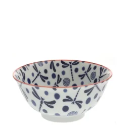 MIYA Company Bowl Blue Dragonfly 6" Discount