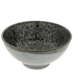 MIYA Company Bowl Silver Blue Granite Design 7-3/4" Best