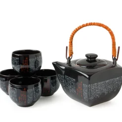 MIYA Company Calligraphy Black Tea Set at Miya Clearance