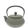 MIYA Company Cast Iron Green/Bronze Hobnail Teapot 0.65L Sale