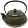 MIYA Company Cast Iron Teapot Black Maple Hot