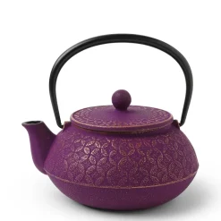 MIYA Company Cast Iron Teapot Gold Purple Seven Jewels Clearance