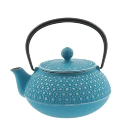 MIYA Company Cast Iron Teapot Turquoise Honeycomb 0.65L Outlet