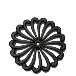 MIYA Company Cast Iron Trivet Mum Black 8.25"