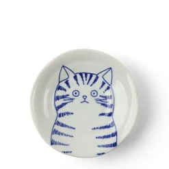 MIYA Company Cat Face Small Dish 4.75" Dora Hot