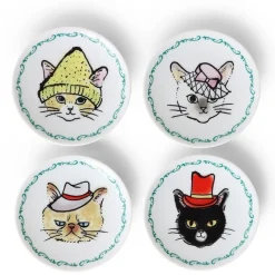 MIYA Company Cats in Hats Mini Plate Set by Jewel Japan available at Miya. Discount