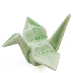 MIYA Company Ceramic Green Origami Crane Chopstick Rest Made in Japan