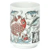 MIYA Company Ceramic Red Tai Fish Teacup Made in Japan. Sale