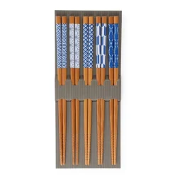 MIYA Company Chopsticks Set Blue & White Patterns Online