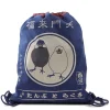 MIYA Company Drawstring Tote Bag Bird Navy New