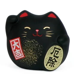 MIYA Company Feng Shui Cat 2.25" - Black Clearance