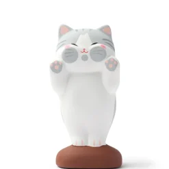 MIYA Company Figurine Window Cat Gray