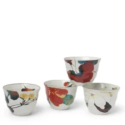 MIYA Company Floral Design Teacup Set Made in Japan Available at Miya. New