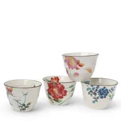 MIYA Company Floral Design Teacup Set Made in Japan Available at Miya. Clearance