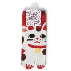 MIYA Company Fortune Cat Maneki Neko Tabi Socks Made in Japan Available at Miya. Sale