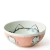 MIYA Company Fortune Cat 6.25" Pink Ceramic Bowl made in Japan available at Miya. Online