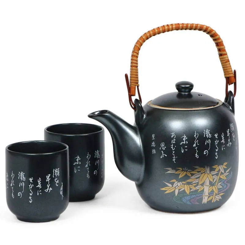 MIYA Company Gold Bomboo Kintake Teaset at Miya Hot