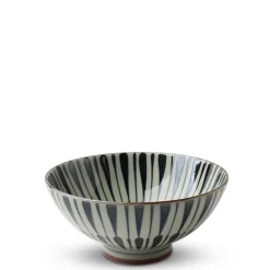MIYA Company Green Celadon Geometric Chevron Pattern Rice Bowls Made in Japan Available at Miya. Clearance