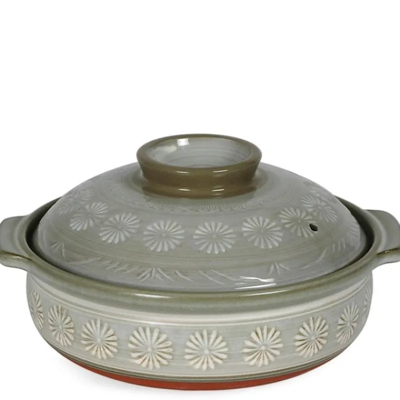 MIYA Company Hana-Mishima Donabe Casserole, 135 Oz. Clearance