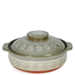 MIYA Company Hana-Mishima Donabe Casserole, 50 Oz. New