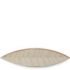 MIYA Company Hazara Leaf Plate White 14.5" x 3.75" Outlet