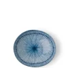 MIYA Company Hoso Tokusa Blue and White 4.25" x 4" Oval Bowl at Miya Discount