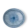 MIYA Company Hoso Tokusa Blue and White 6.25" x 5.5" Oval Bowl at Miya New