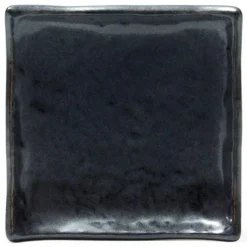 MIYA Company Iron Glaze Black Matte 5" Square Plate at Miya Sale