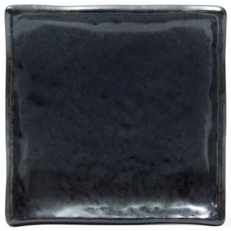 MIYA Company Iron Glaze Black Matte 5" Square Plate at Miya Sale